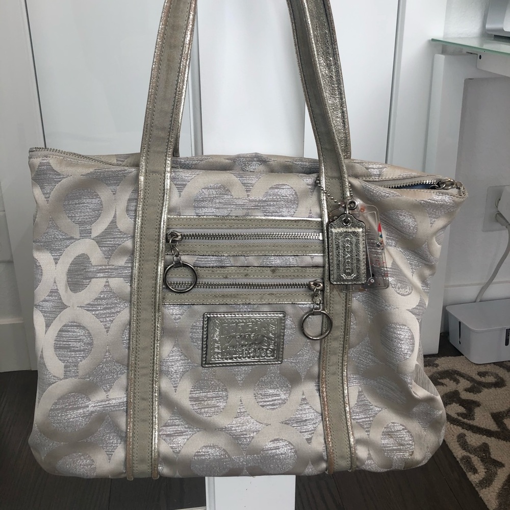 Coach metallic handbag